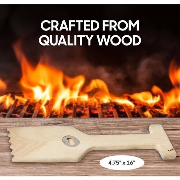 Wood Grill Scraper with Built-in Bottle Opener Hammer + Axe New In Box - Picture 5 of 7